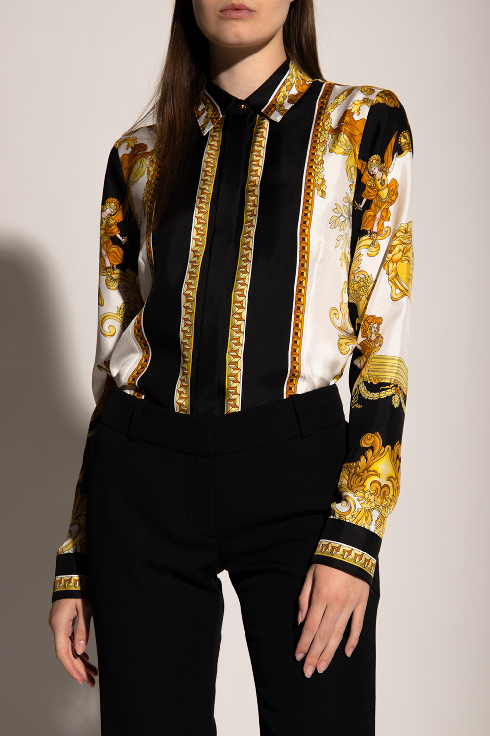 Versace silk shirt clearance womens